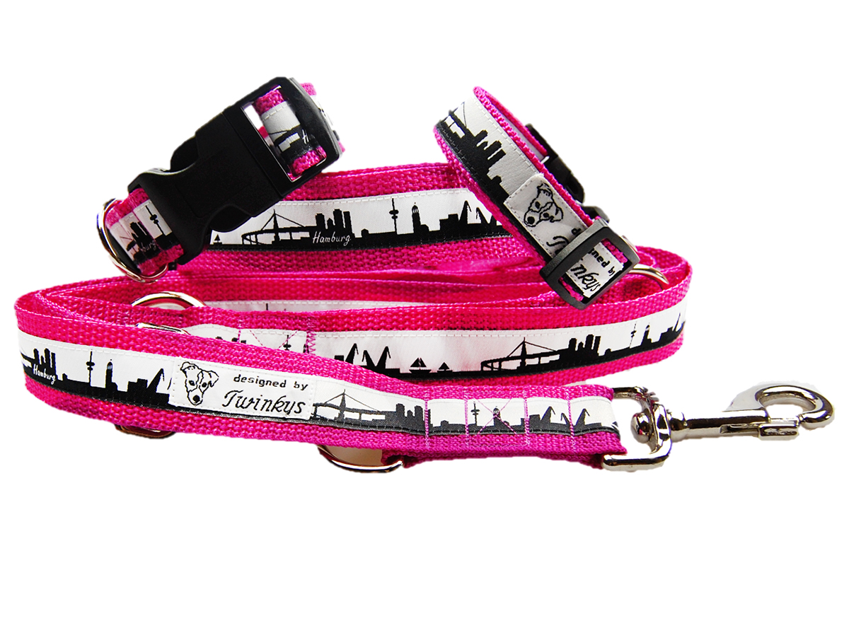 Hamburg Halsband Pink in verschiedenen Größen