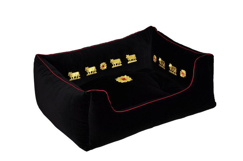 Hundesofa Appenzeller schwarz Samt S 50 cm aus dem Hause Lillibed